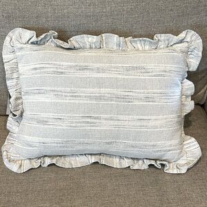 CELERIE by Celerie Kemble Striped Ruffled 14”x20” Cotton Weave Accent Pillow NWT